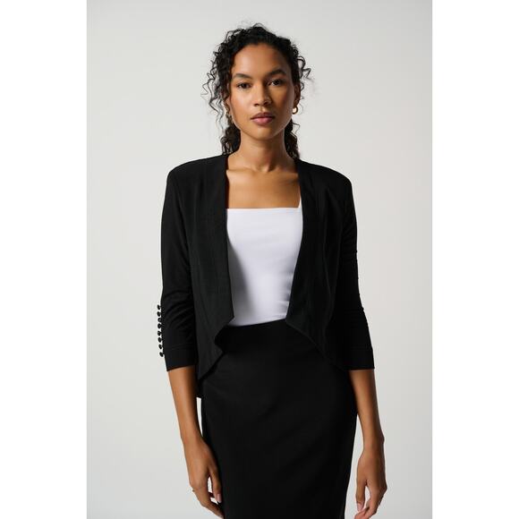 Joseph Ribkoff Business Collared Blazer Style 161140 - Black NWT - Picture 1 of 4